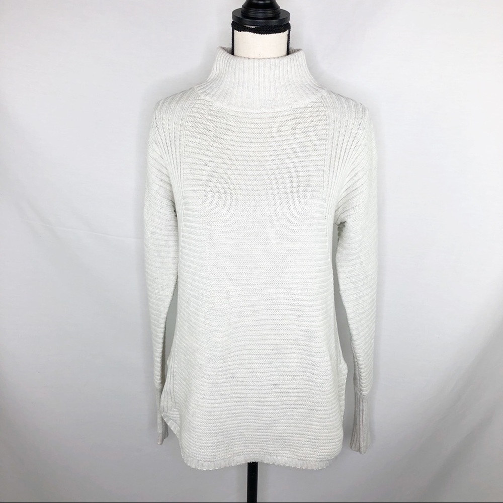 Anthropologie Akini Ribbed Mock Turtleneck Sweater